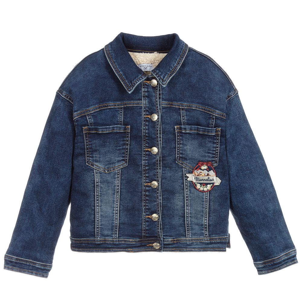 Monnalisa - Teen Blue Disney Denim Jacket | Childrensalon