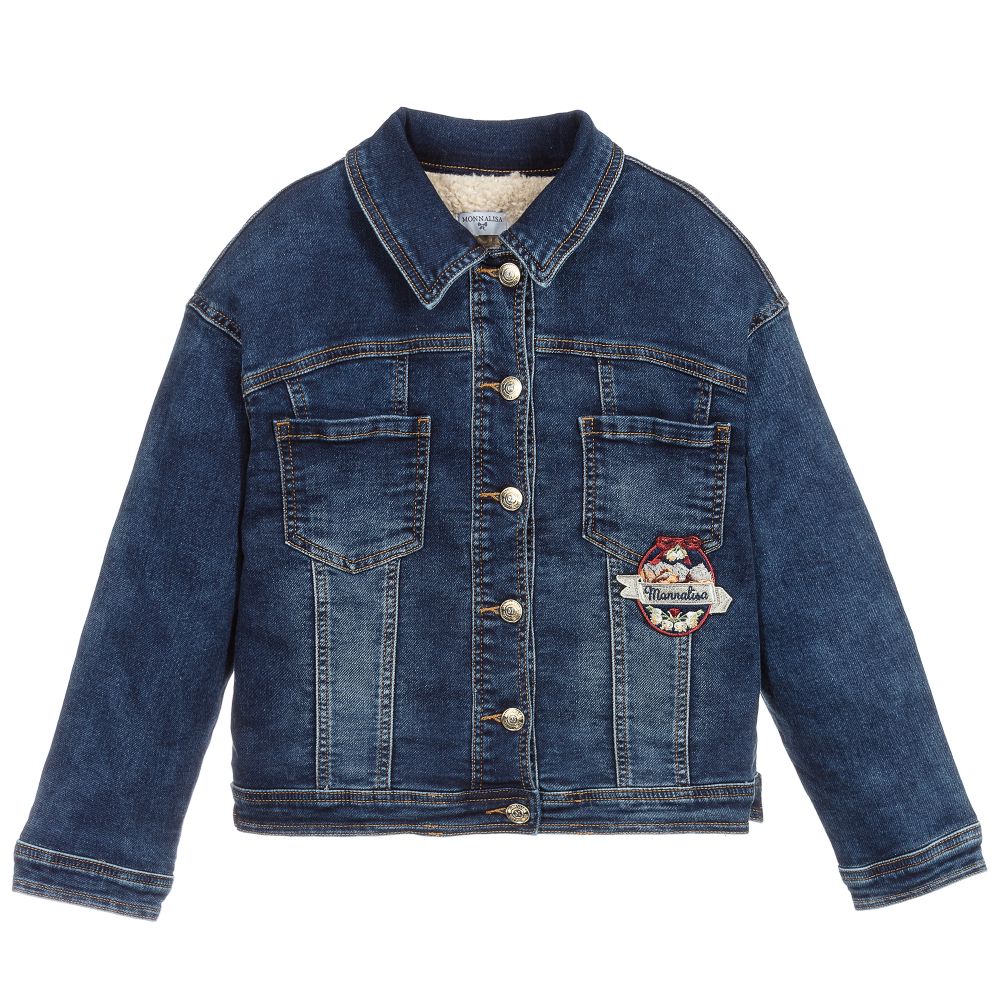 Monnalisa Teen Blue Disney Denim Jacket Childrensalon Outlet