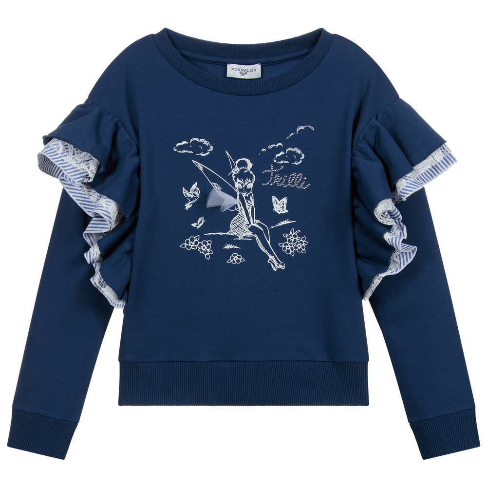 Monnalisa - Blaues Teen Disney-Sweatshirt | Childrensalon