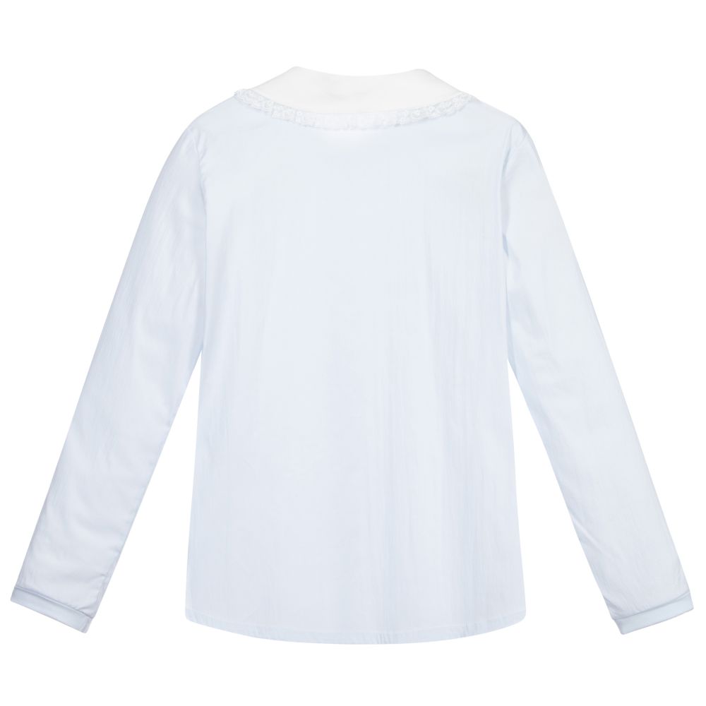 موناليزا-Teen Blue Floral Cotton Shirt | Childrensalon Outlet