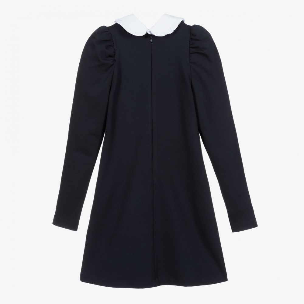 Monnalisa-Teen Blue Logo Shift Dress | Childrensalon Outlet