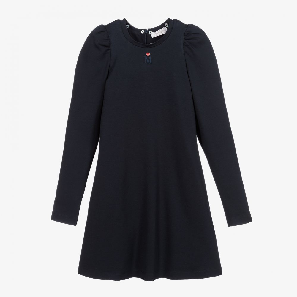 Monnalisa-Teen Blue Logo Shift Dress | Childrensalon Outlet