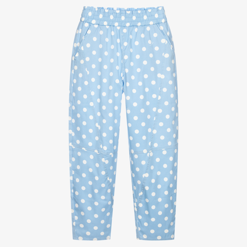 Monnalisa - Pantalon bleu à pois Ado | Childrensalon