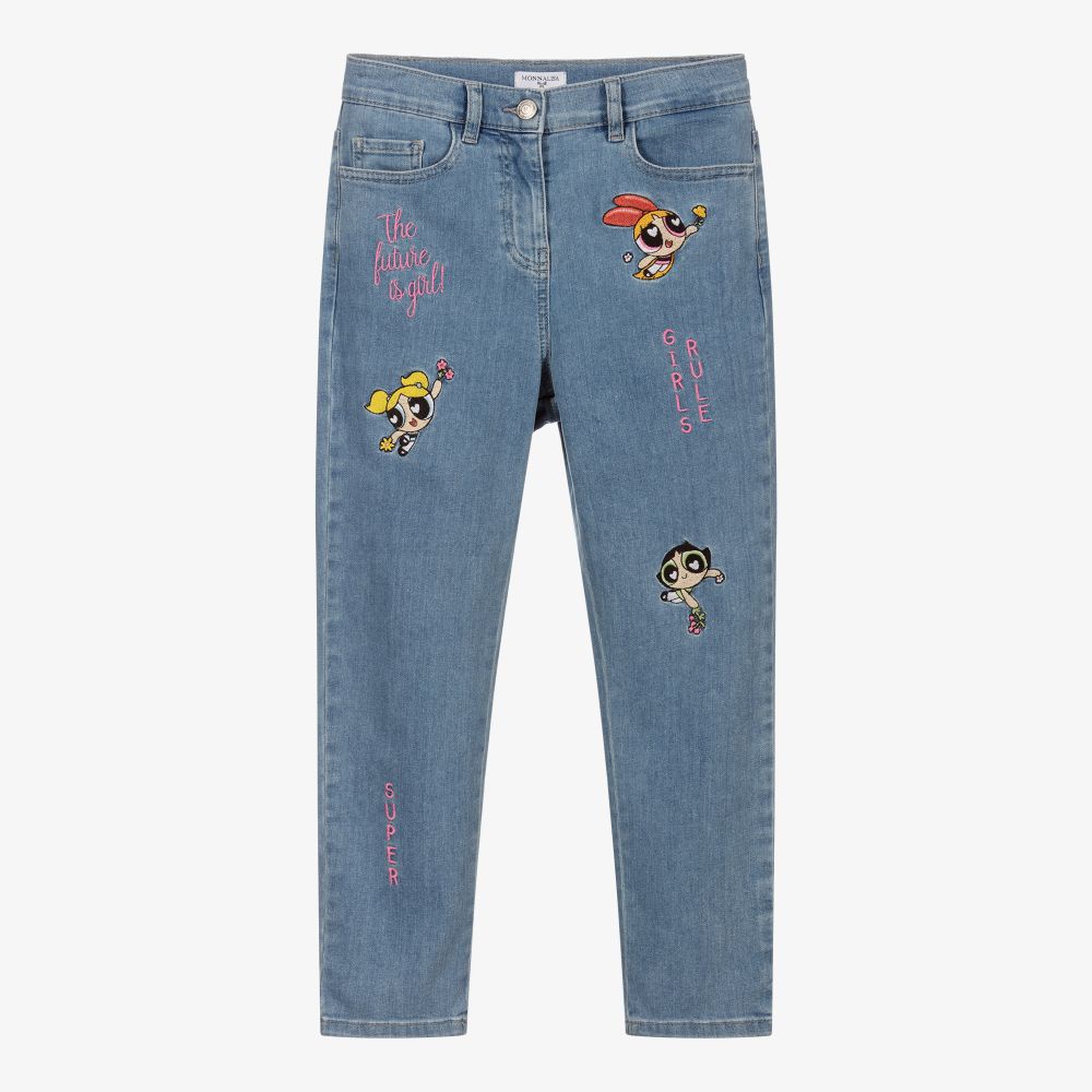 Monnalisa - Teen Blue Power Puff Jeans | Childrensalon