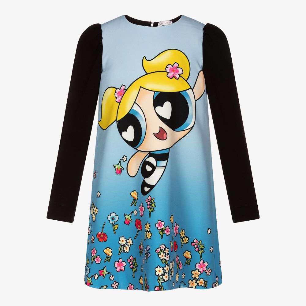 Monnalisa-Teen Blue Powerpuff Dress | Childrensalon Outlet
