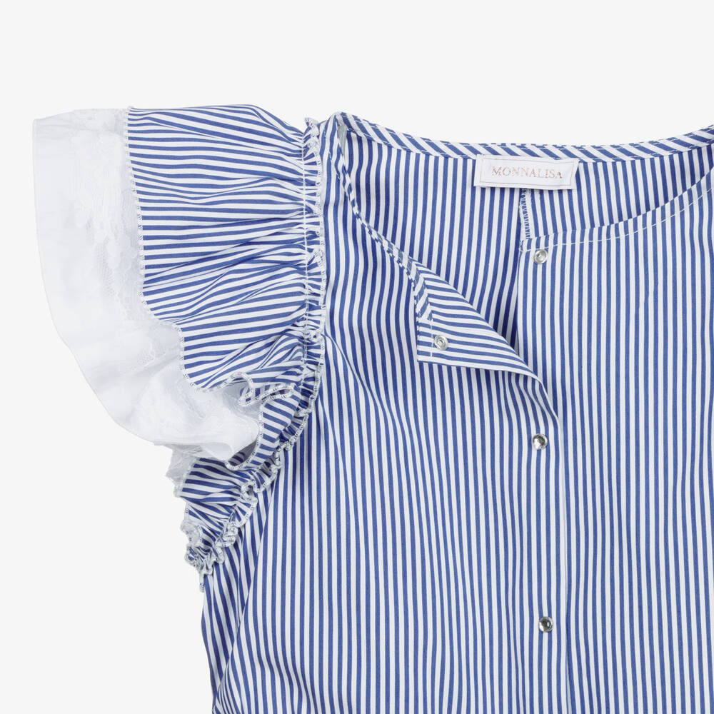 Monnalisa-Комбинезон в синюю полоску для подростков | Childrensalon Outlet