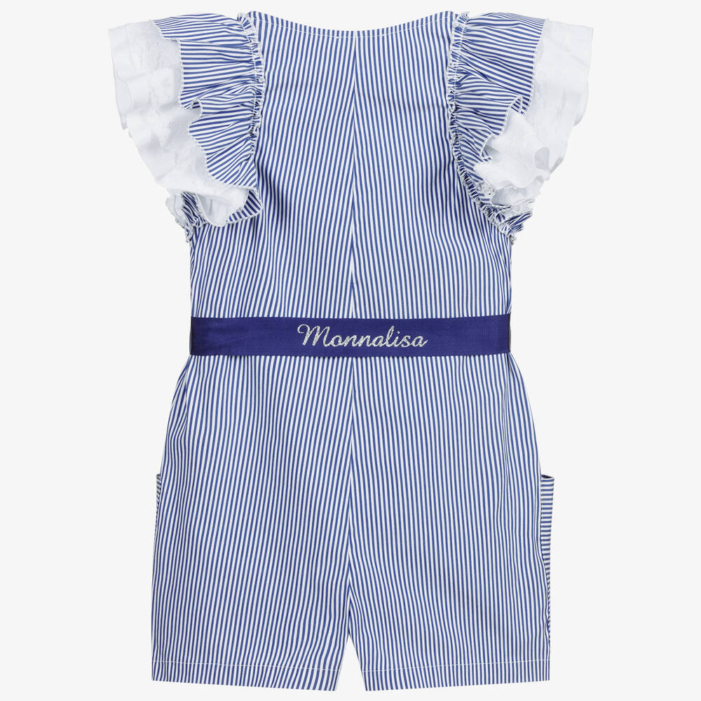 Monnalisa-Комбинезон в синюю полоску для подростков | Childrensalon Outlet