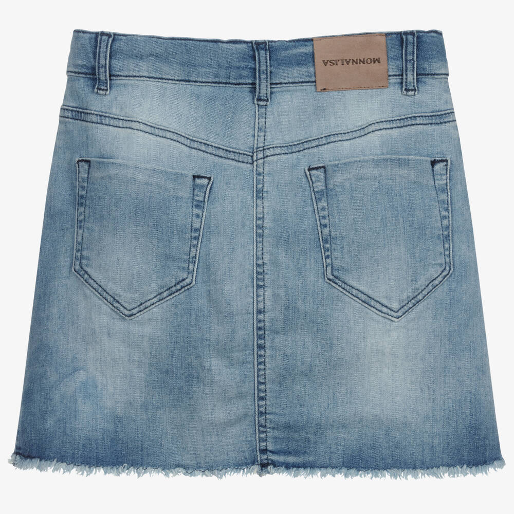 Monnalisa-Teen Denim Butterfly Skirt | Childrensalon Outlet