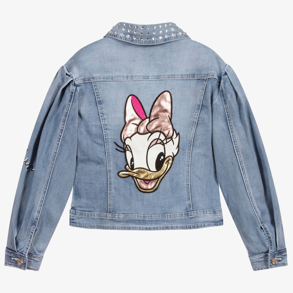 Monnalisa Teen Denim Daisy Duck Jacket