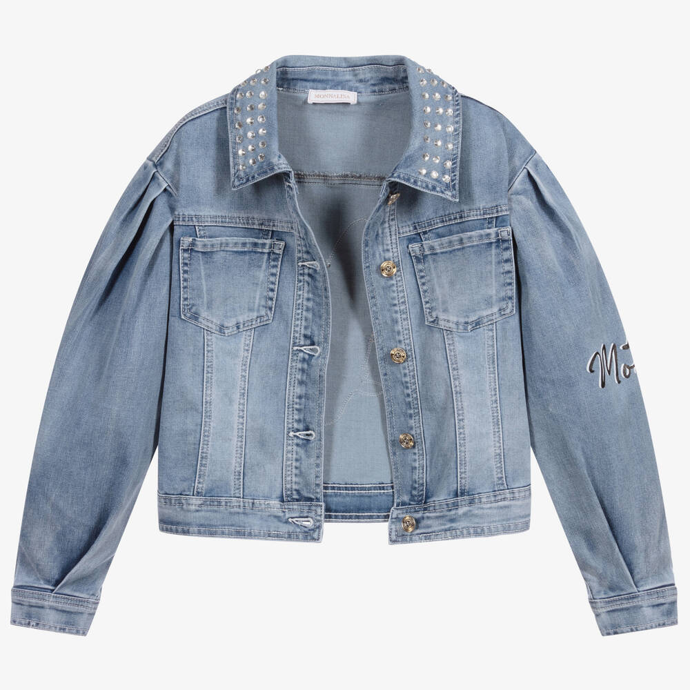 Monnalisa-Teen Denim Daisy Duck Jacket | Childrensalon Outlet