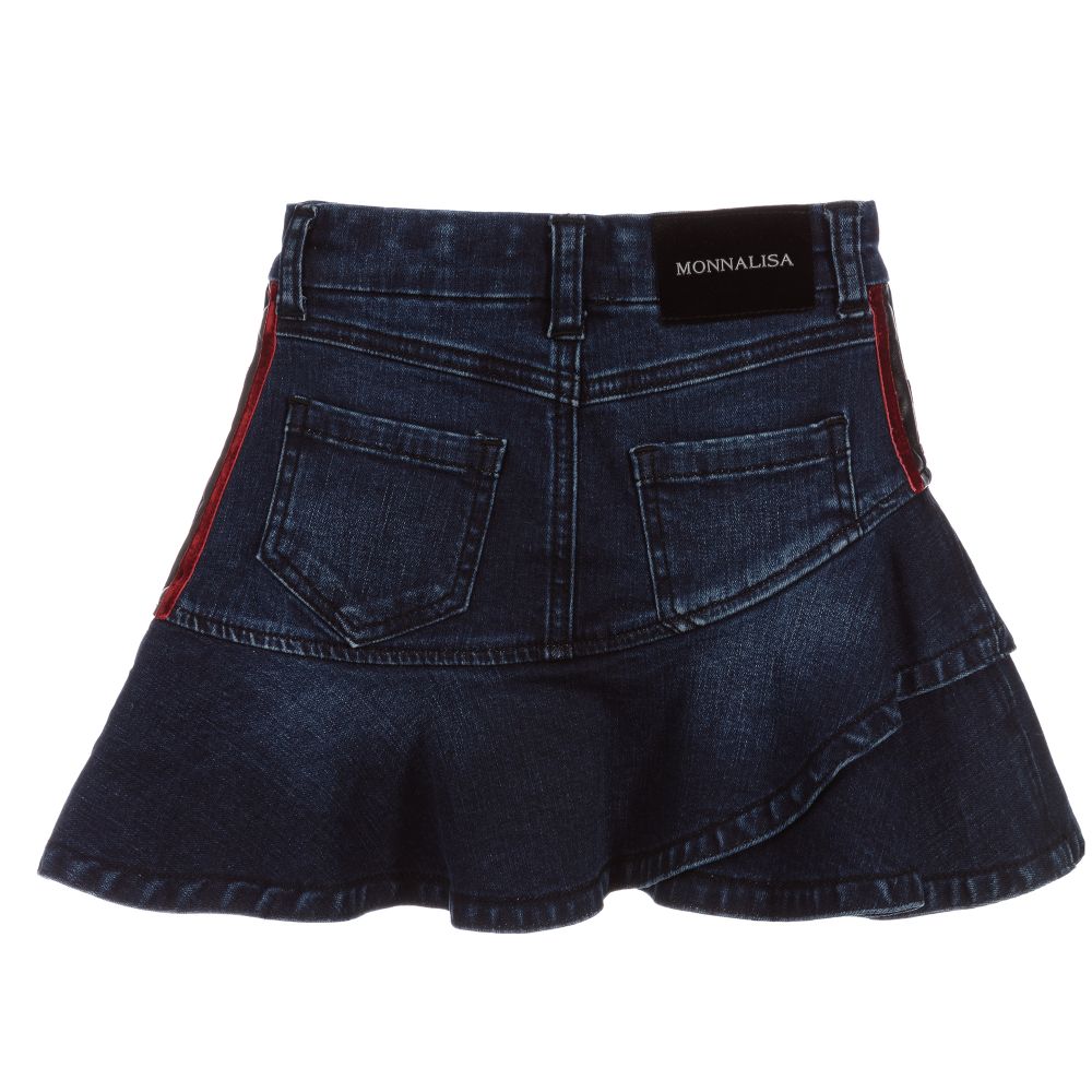 Monnalisa-Teen Denim Olive Oyl Skirt | Childrensalon Outlet