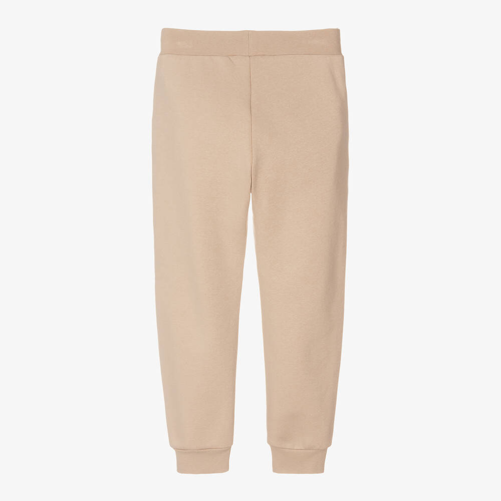 Monnalisa-Teen Girls Beige Diamanté Joggers | Childrensalon Outlet