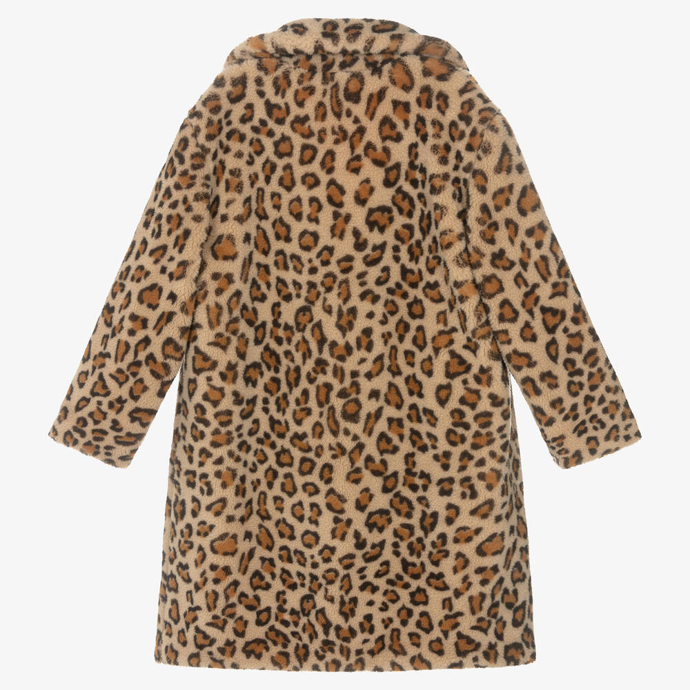 Monnalisa-معطف تينز بناتي فليس لون بيج | Childrensalon Outlet