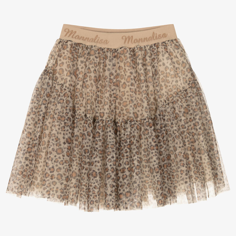 Monnalisa - Teen Girls Beige Tulle Skirt | Childrensalon