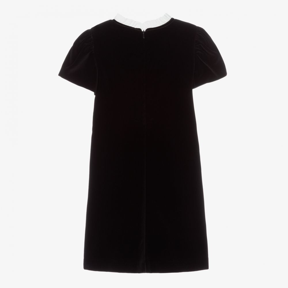 Monnalisa-Teen Girls Black Bow Dress | Childrensalon Outlet