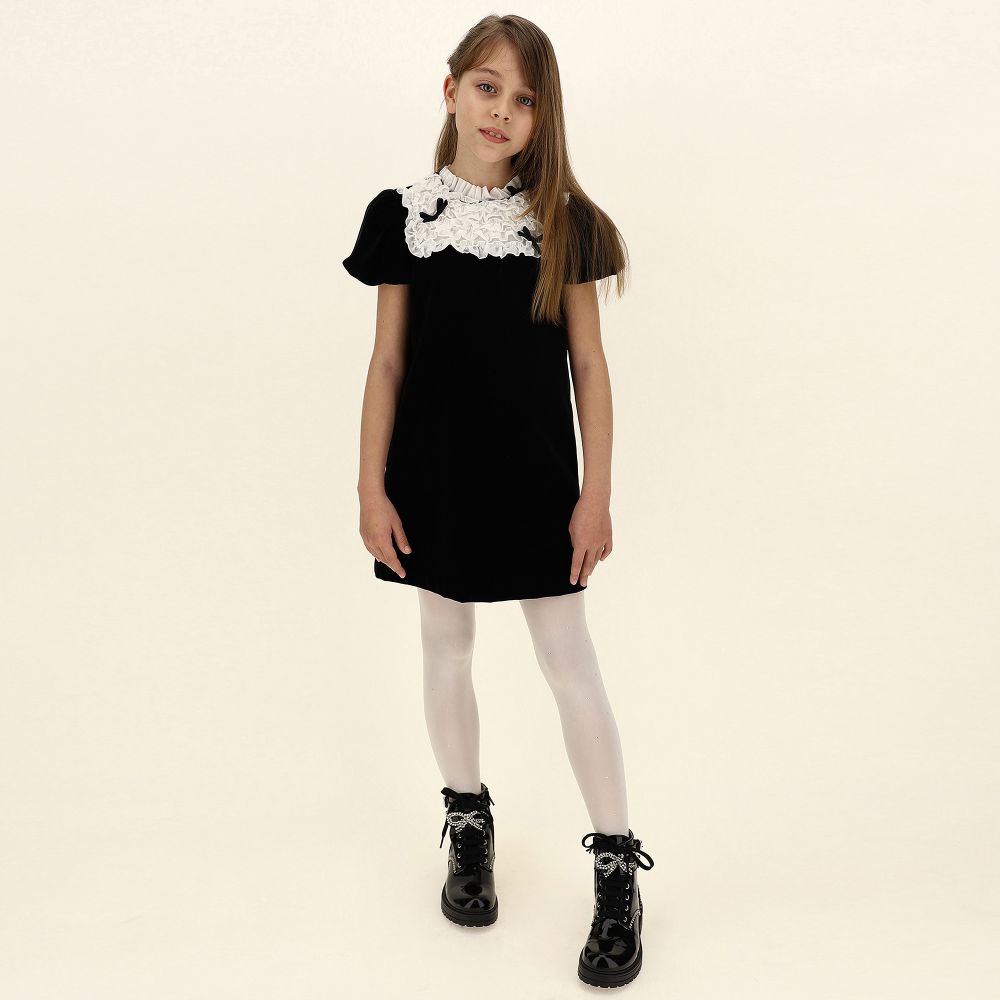 Girls black best sale dress with collar