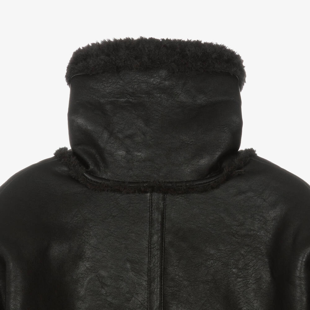 Monnalisa-Черная куртка-авиатор для девочек | Childrensalon Outlet