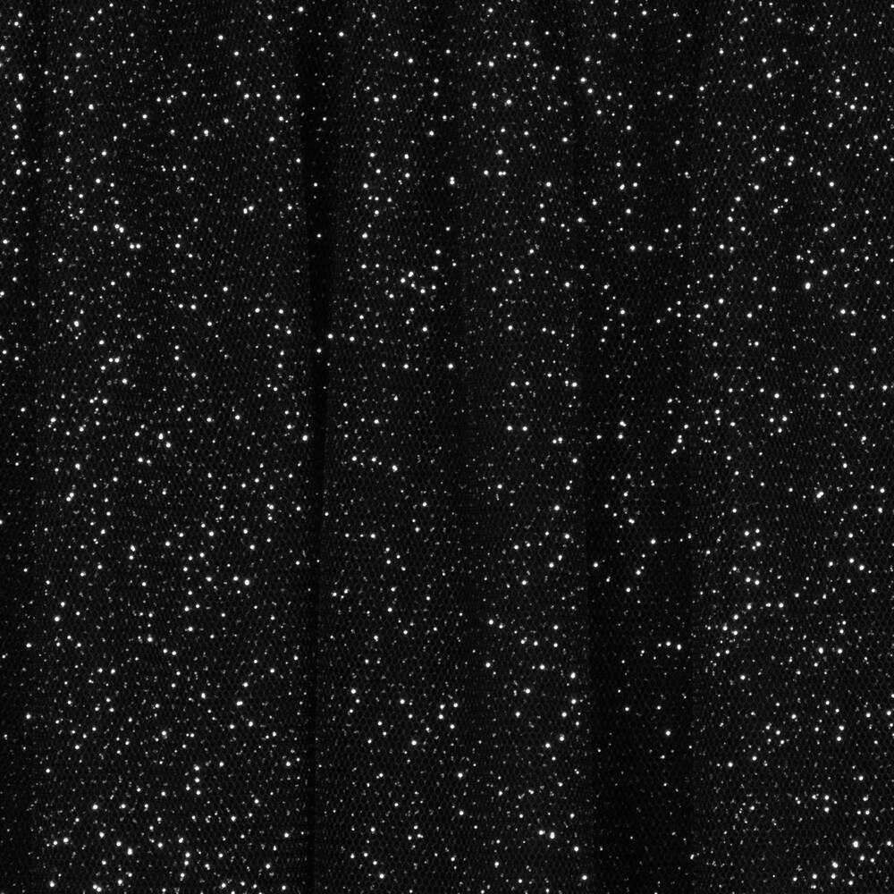 Monnalisa-Teen Girls Black Glitter Tulle Skirt | Childrensalon Outlet