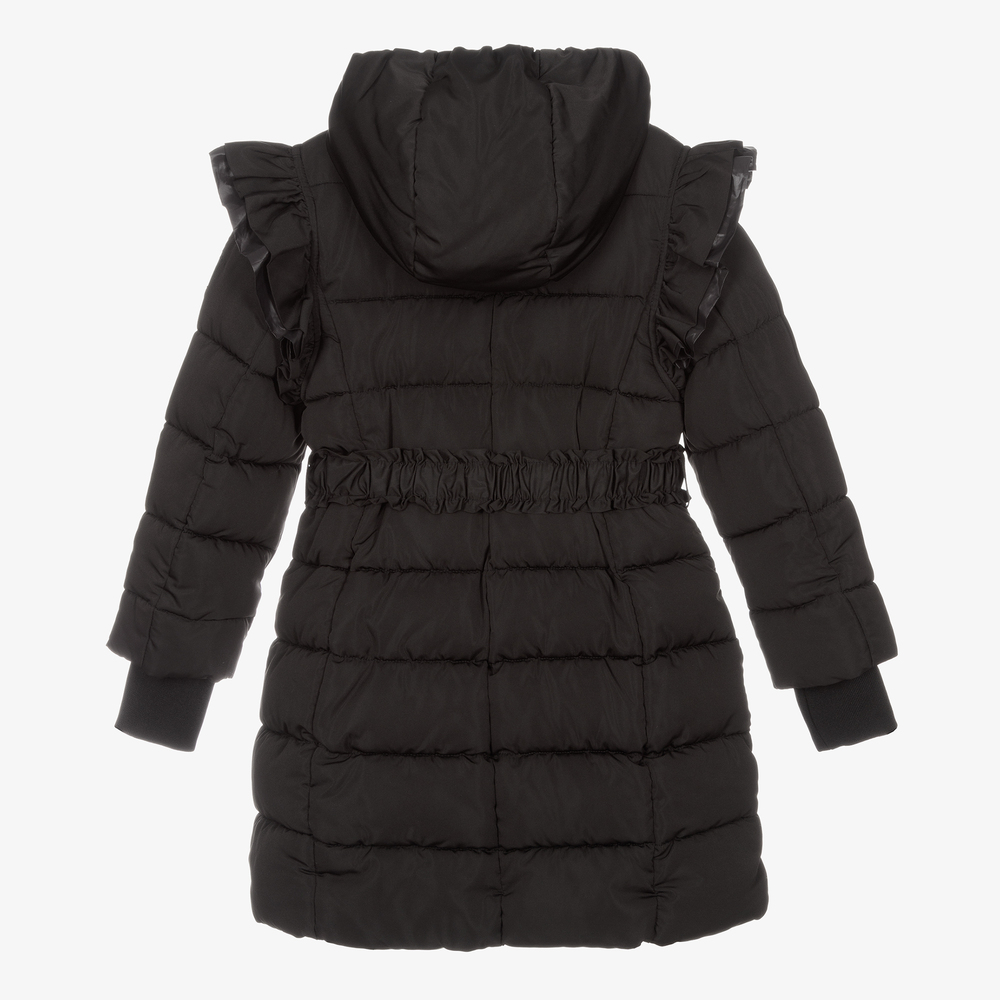 Monnalisa Teen Girls Black Puffer Coat