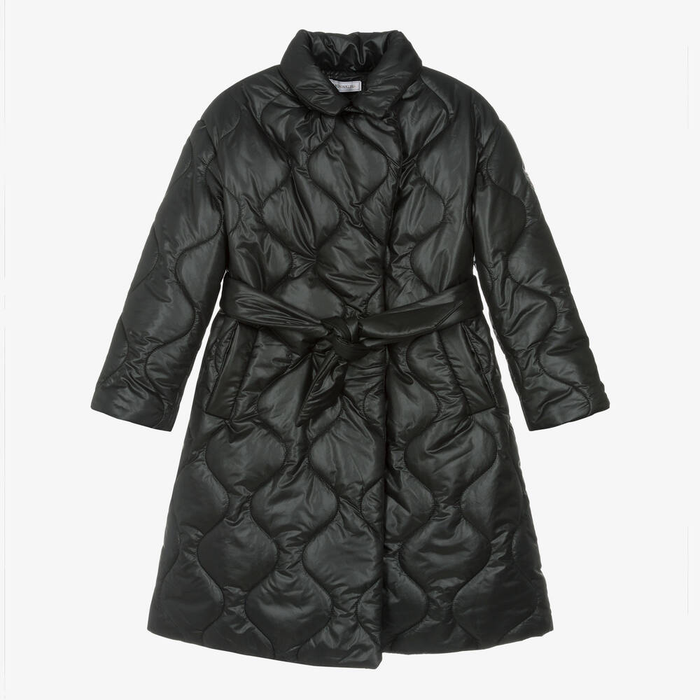 Monnalisa - Manteau noir matelassé ado fille | Childrensalon