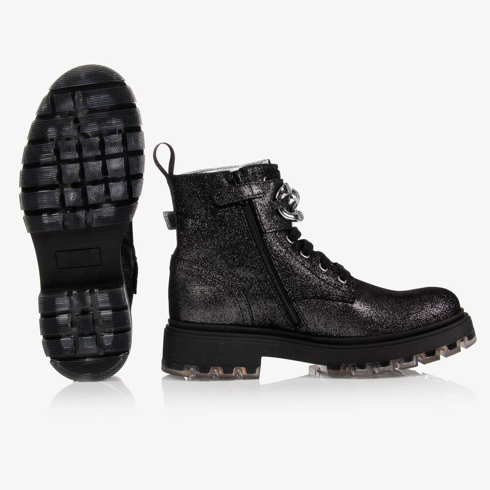 Girls black sale suede boots