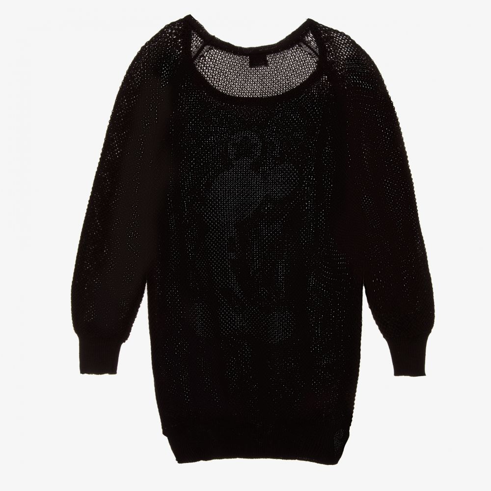 Monnalisa-Teen Girls Black Sweater | Childrensalon Outlet