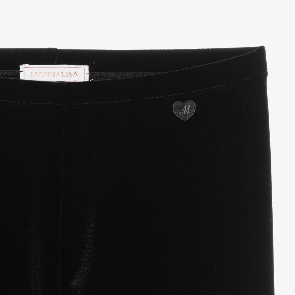 Monnalisa-ليقنز  قطيفة لون أسود للمراهقات | Childrensalon Outlet