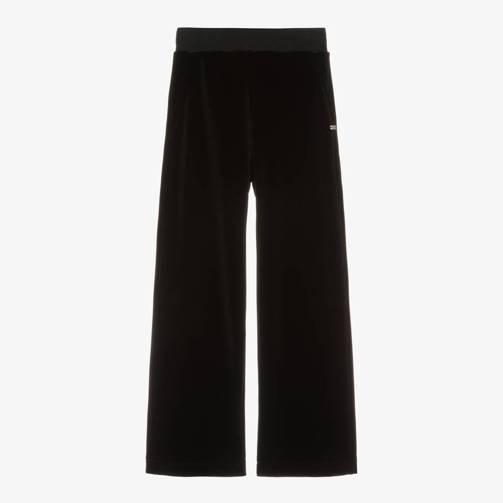 Monnalisa Chic - Черные велюровые брюки | Childrensalon
