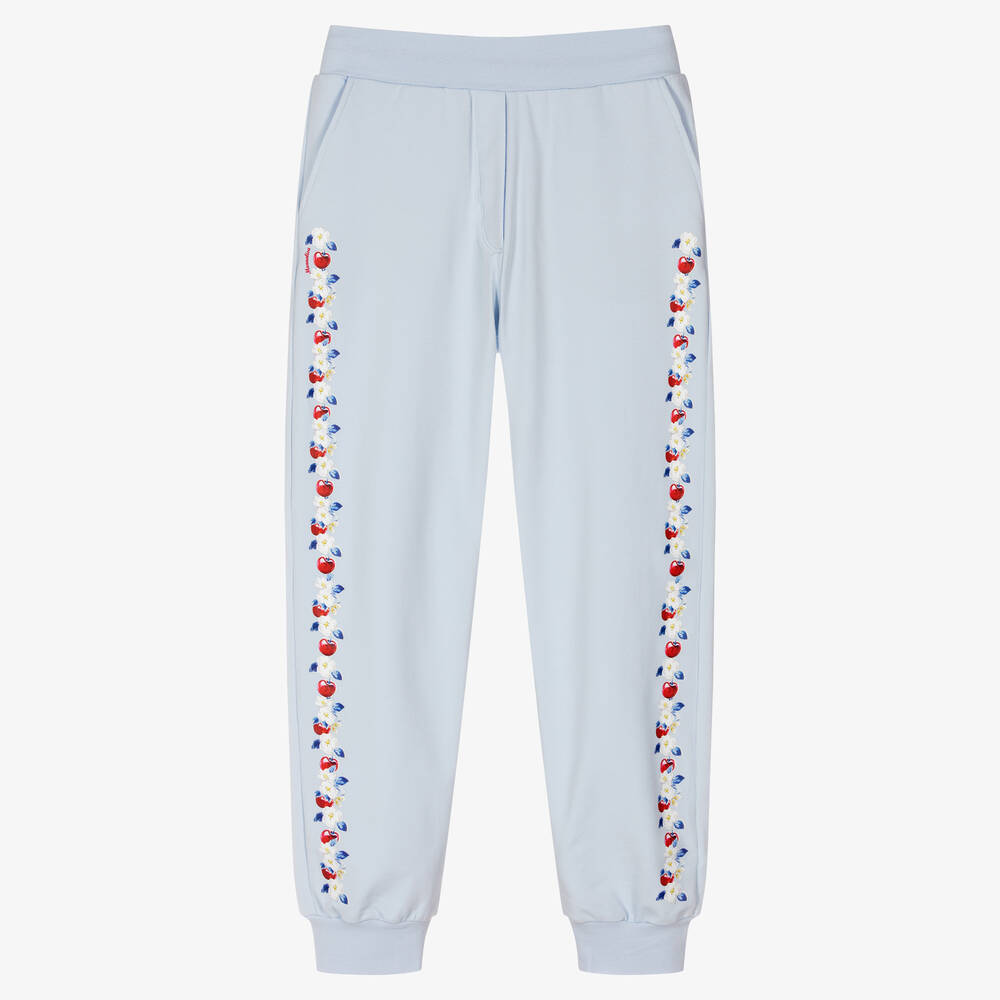 Monnalisa - Teen Girls Blue Cherry Joggers | Childrensalon