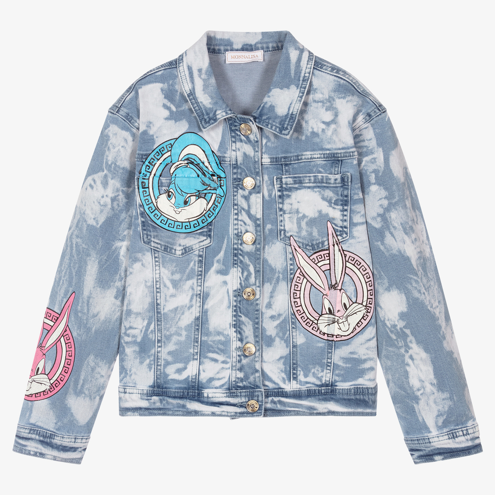 Monnalisa - Blaue Teen Jeansjacke für Mädchen | Childrensalon