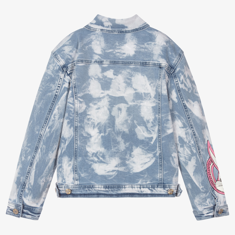 Monnalisa-جاكيت تينز بناتي قطن دنيم لون أزرق | Childrensalon Outlet