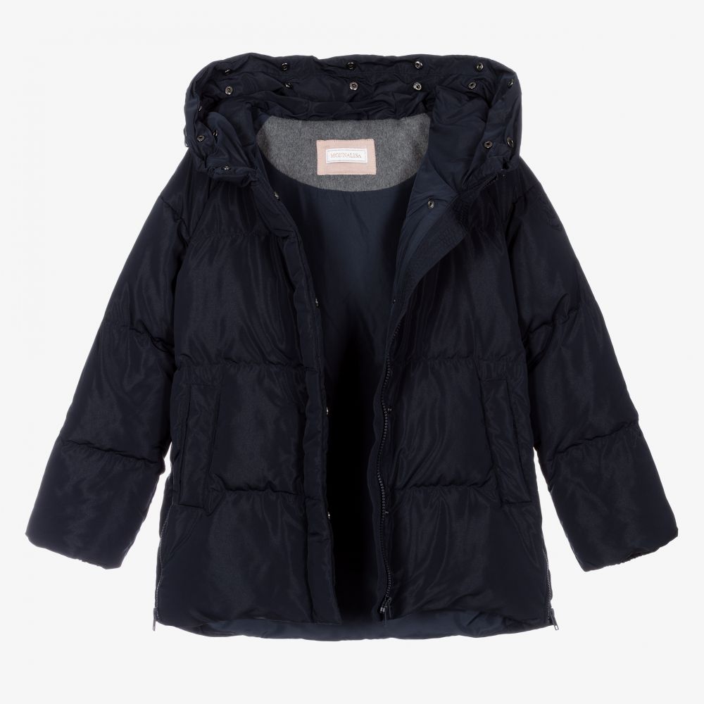 Monnalisa-Синий пуховик для подростков | Childrensalon Outlet