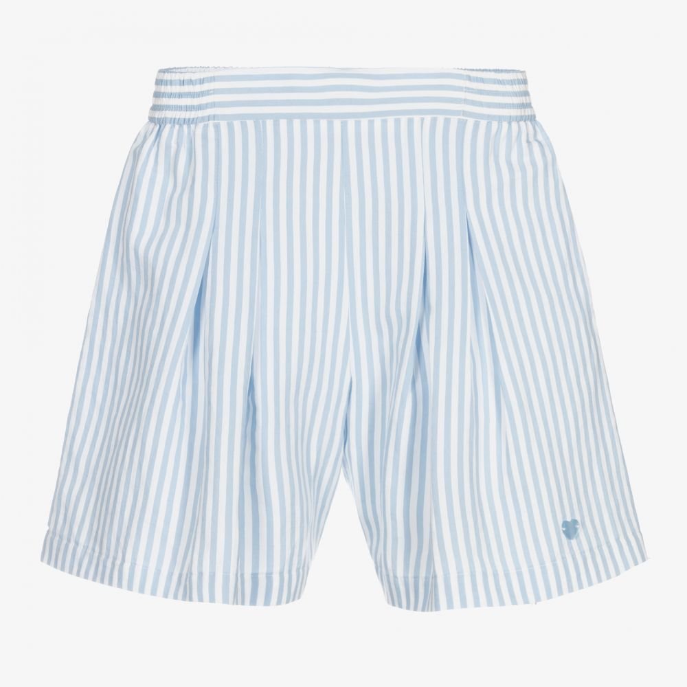 Monnalisa - Blau gestreifte Teen Shorts (M) | Childrensalon