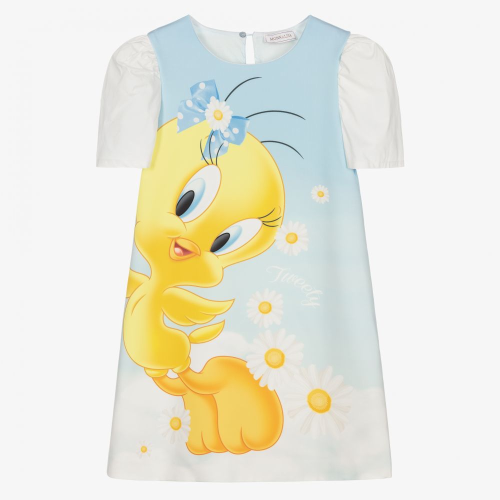 Monnalisa - Blaues Teen Tweety Kleid (M) | Childrensalon