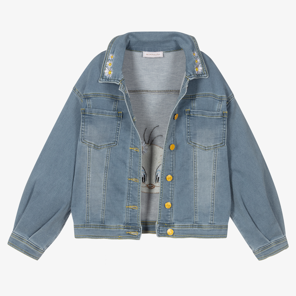Monnalisa-Teen Girls Blue Tweety Jacket | Childrensalon Outlet