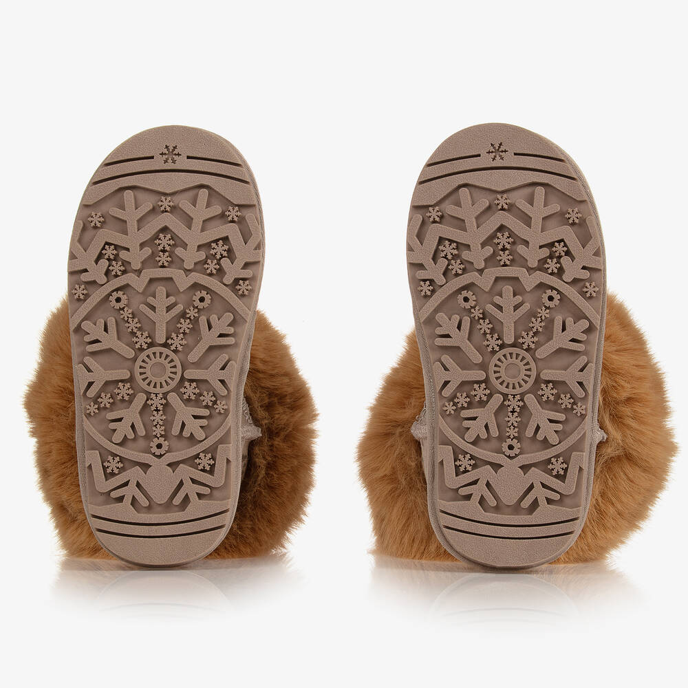 Monnalisa-Коричневые замшевые сапожки для девочек-подростков | Childrensalon Outlet