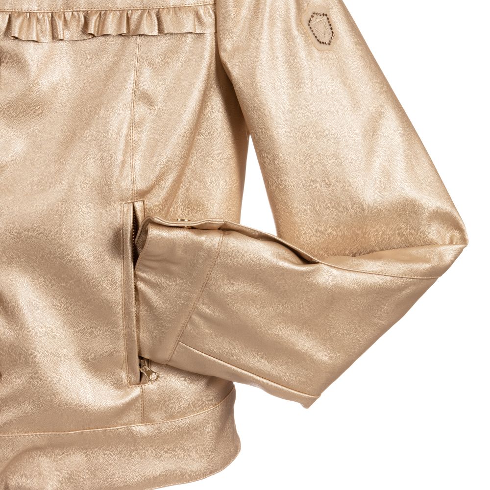 Girls faux outlet leather jacket