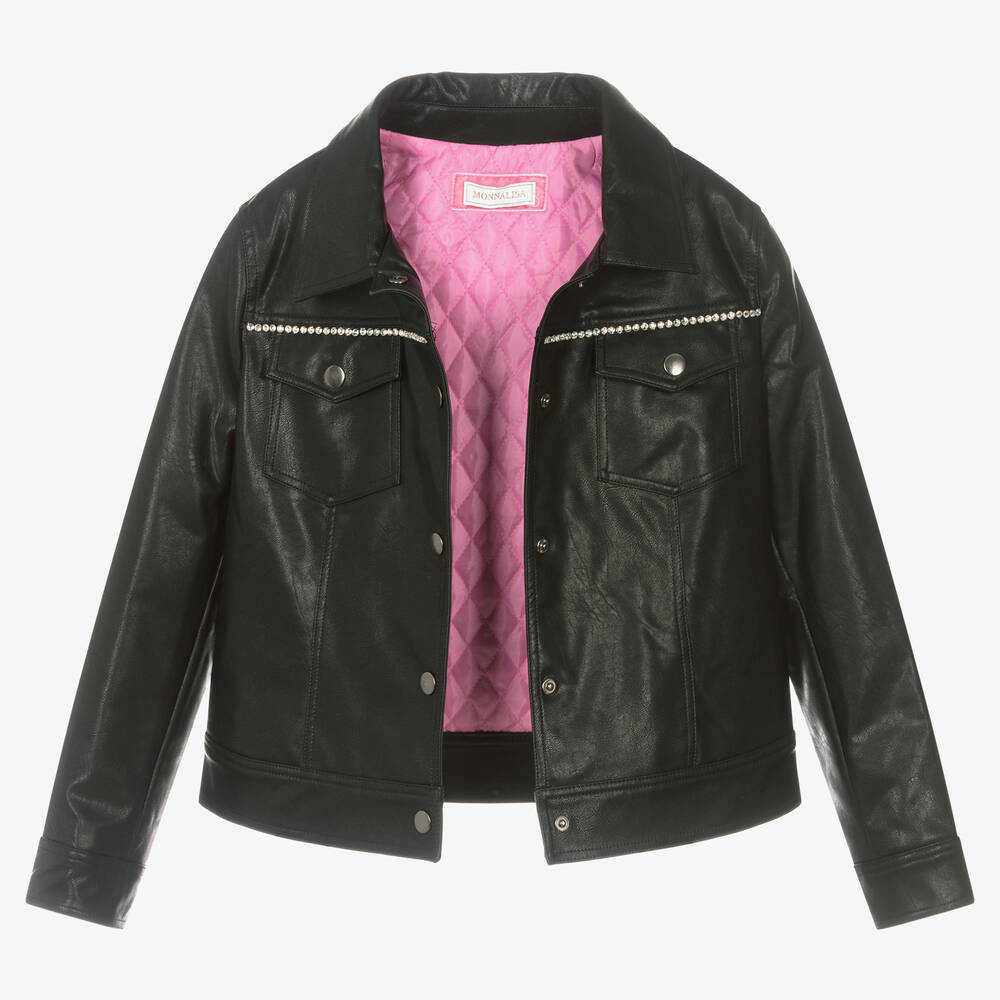 Monnalisa-Куртка из искусственной кожи для девочек-подростков | Childrensalon Outlet