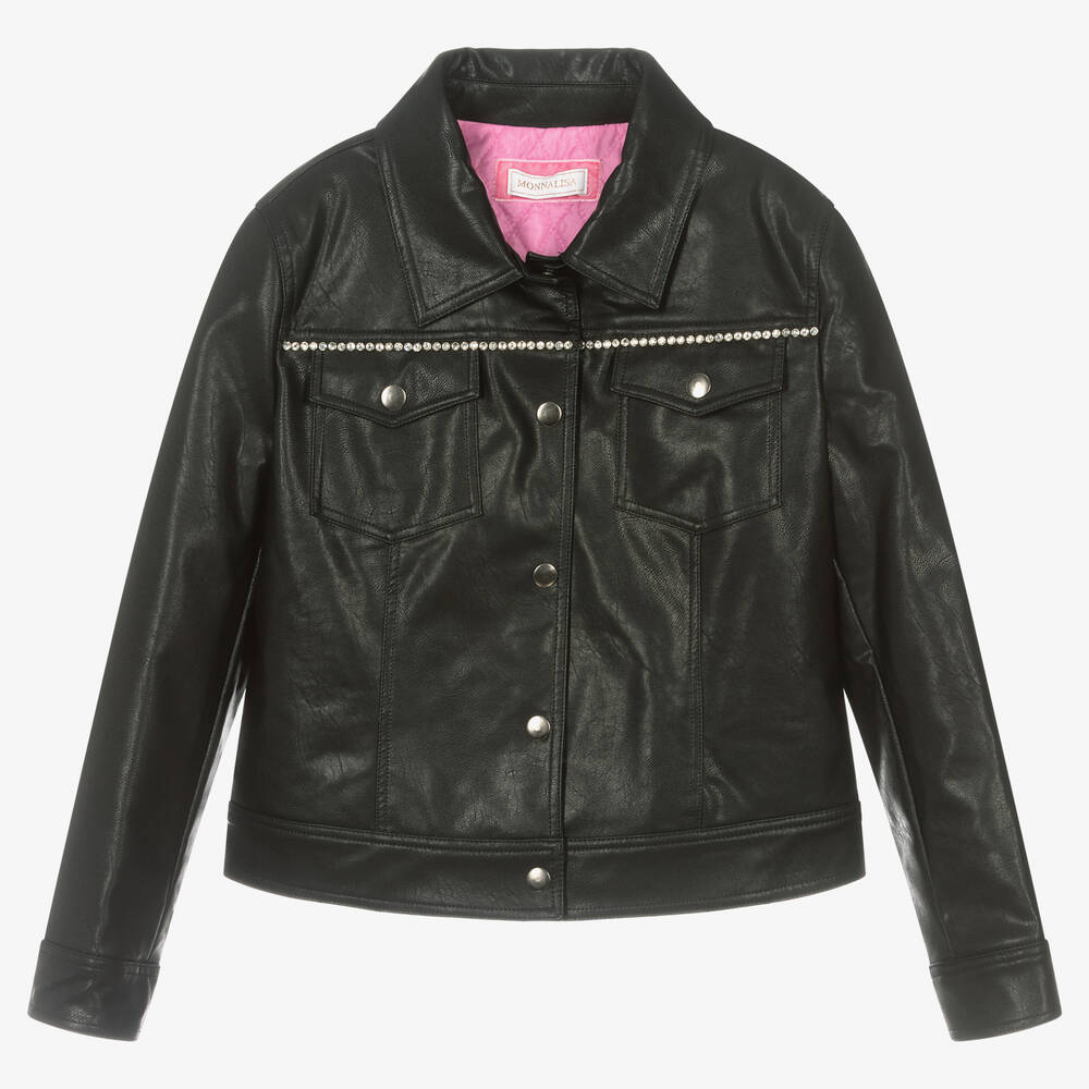 Monnalisa - Teen Girls Faux Leather Jacket | Childrensalon