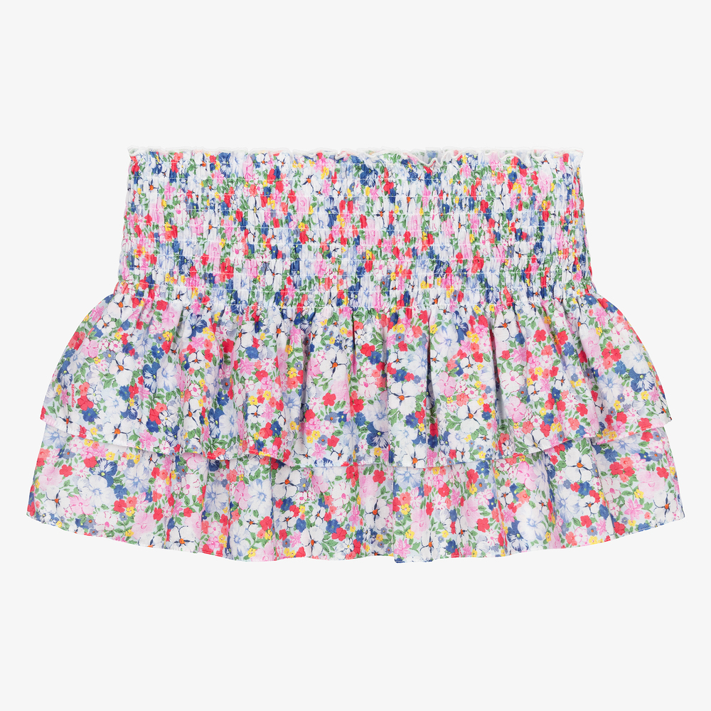Monnalisa-Teen Girls Floral Cotton Skirt | Childrensalon Outlet
