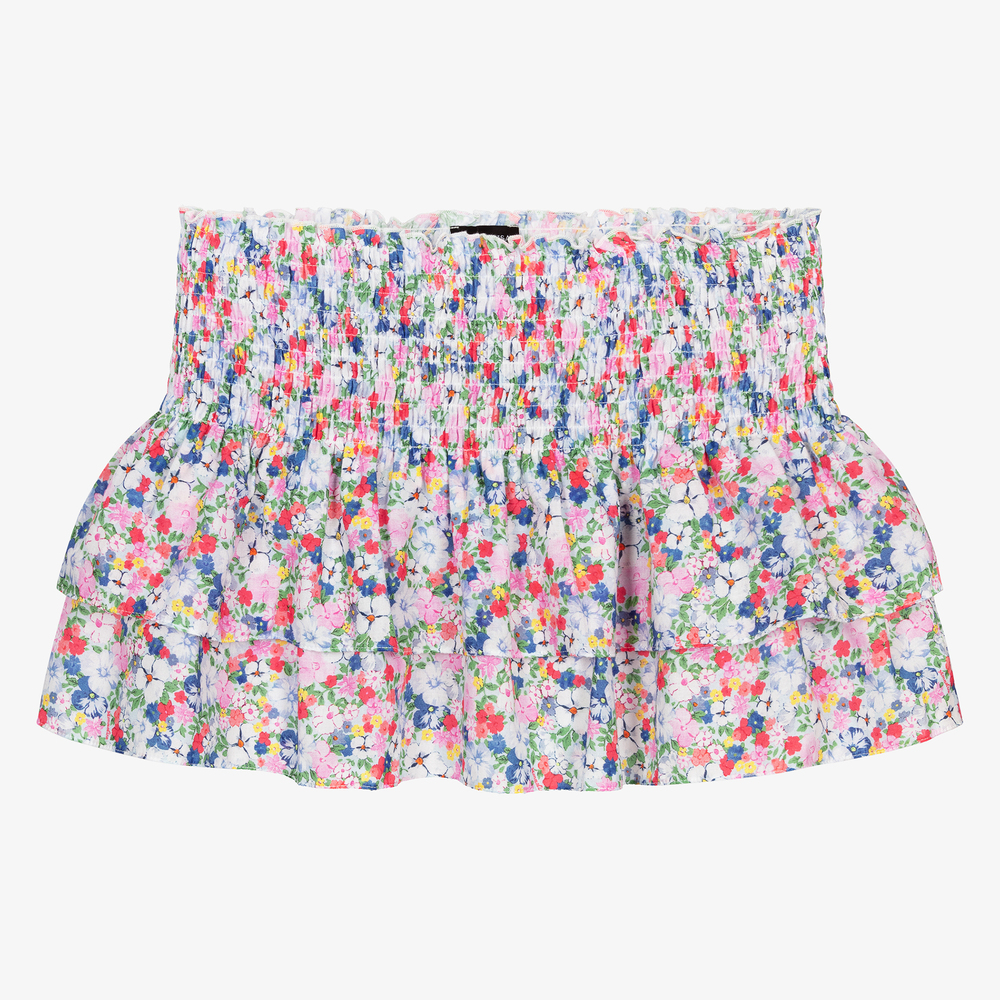 Monnalisa - Хлопковая юбка в цветочек для девочек-подростков | Childrensalon