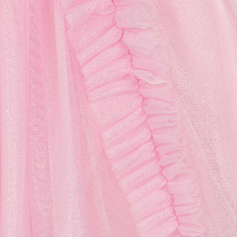 Monnalisa Шик-Розовое платье из тюля с блестками для девочек-подростков | Childrensalon Outlet