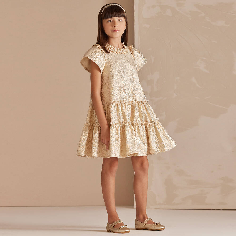 Floral brocade dress online