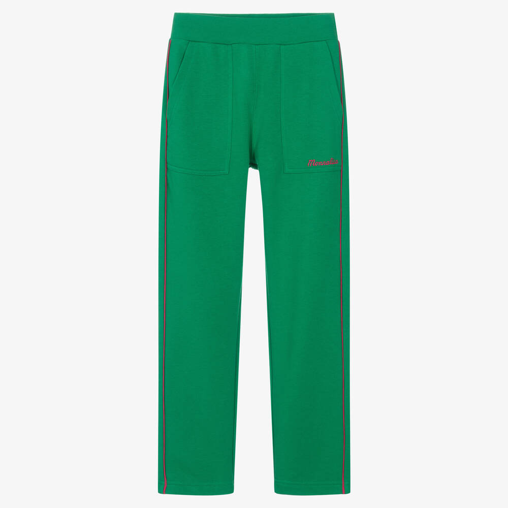 Monnalisa-Teen Girls Green Cotton Joggers | Childrensalon Outlet