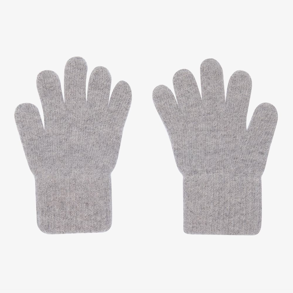 Monnalisa-Серые перчатки с бантиками для подростков | Childrensalon Outlet