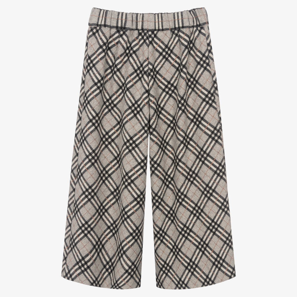 Monnalisa Jupe culotte grise carreaux Ado
