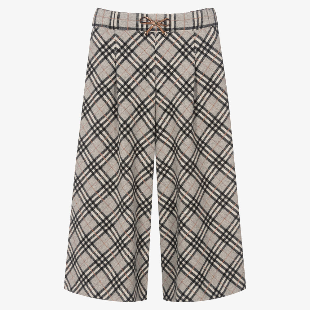 Monnalisa - Teen Girls Grey Check Culottes | Childrensalon