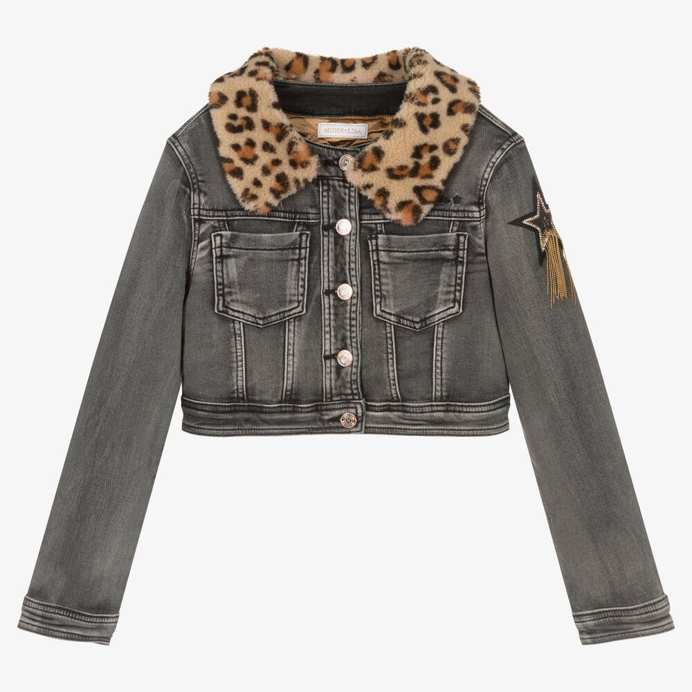 Monnalisa - Teen Girls Grey Disney Jacket | Childrensalon