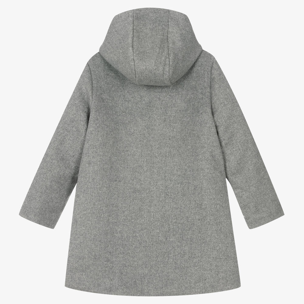 Girls grey duffle coat clearance