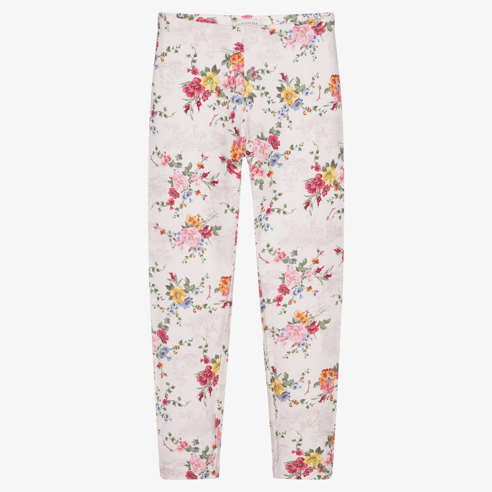 Monnalisa - Teen Girls Ivory Leggings | Childrensalon